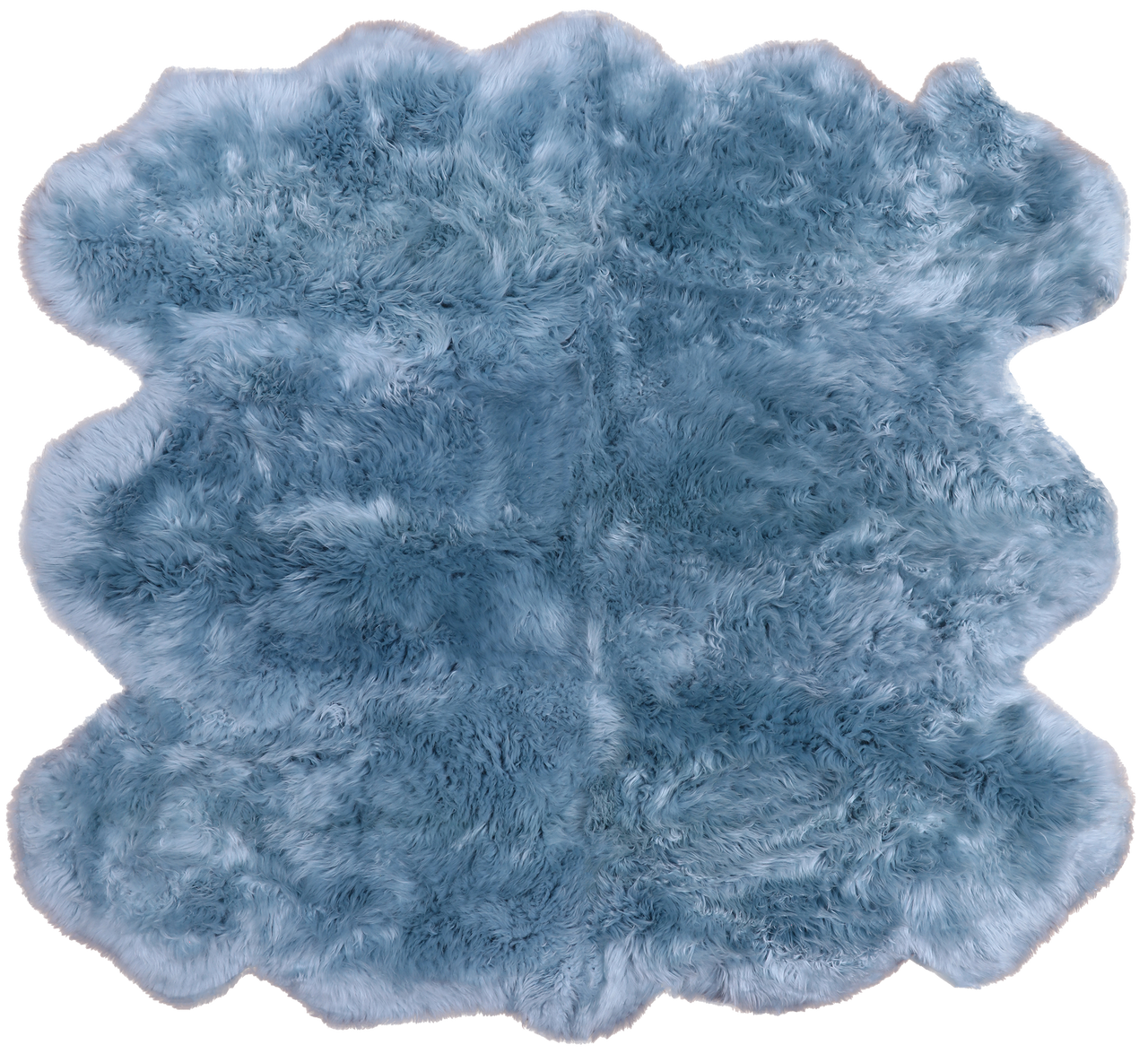 100% Natural New Zealand Sheepskin Blue 5' 0" x 6' 0"