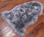 100% Natural New Zealand Sheepskin Grey 2' 0" x 3' 0"
