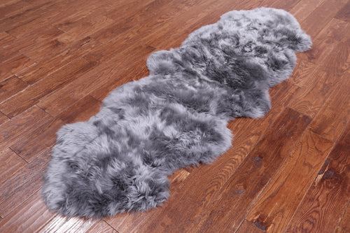 100% Natural New Zealand Sheepskin Grey 2' 0