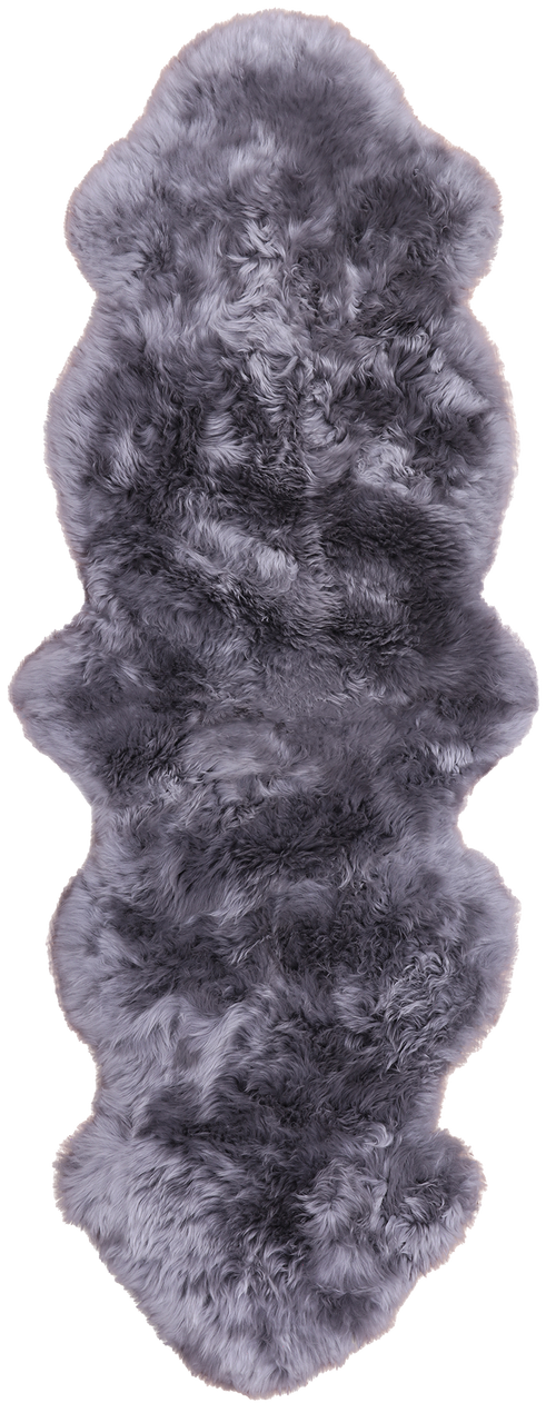 100% Natural New Zealand Sheepskin Grey 2' 0