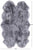 100% Natural New Zealand Sheepskin Grey 4' 0" x 6' 0"