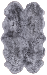 Thumbnail for 100% Natural New Zealand Sheepskin Grey 4' 0