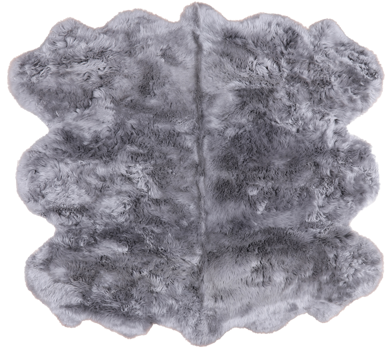 100% Natural New Zealand Sheepskin Grey 5' 0" x 6' 0"