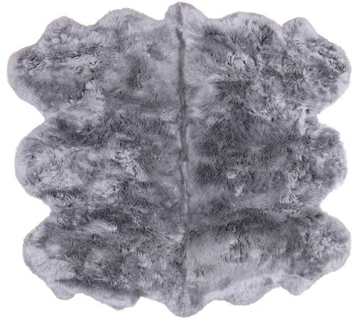 100% Natural New Zealand Sheepskin Grey 5' 0