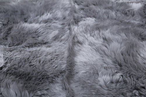 100% Natural New Zealand Sheepskin Grey 5' 0