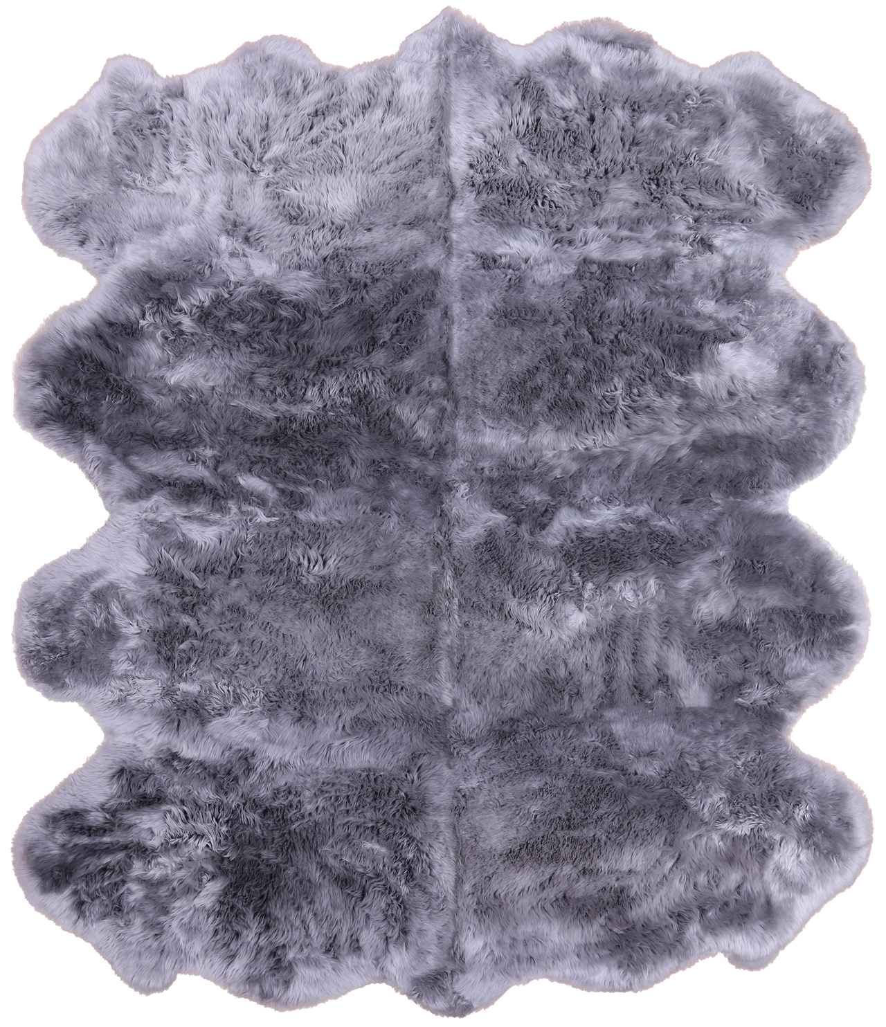 100% Natural New Zealand Sheepskin Grey 6' 0" x 7' 0"