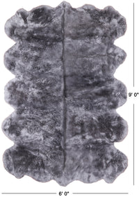 Thumbnail for 100% Natural New Zealand Sheepskin Grey 6' 0