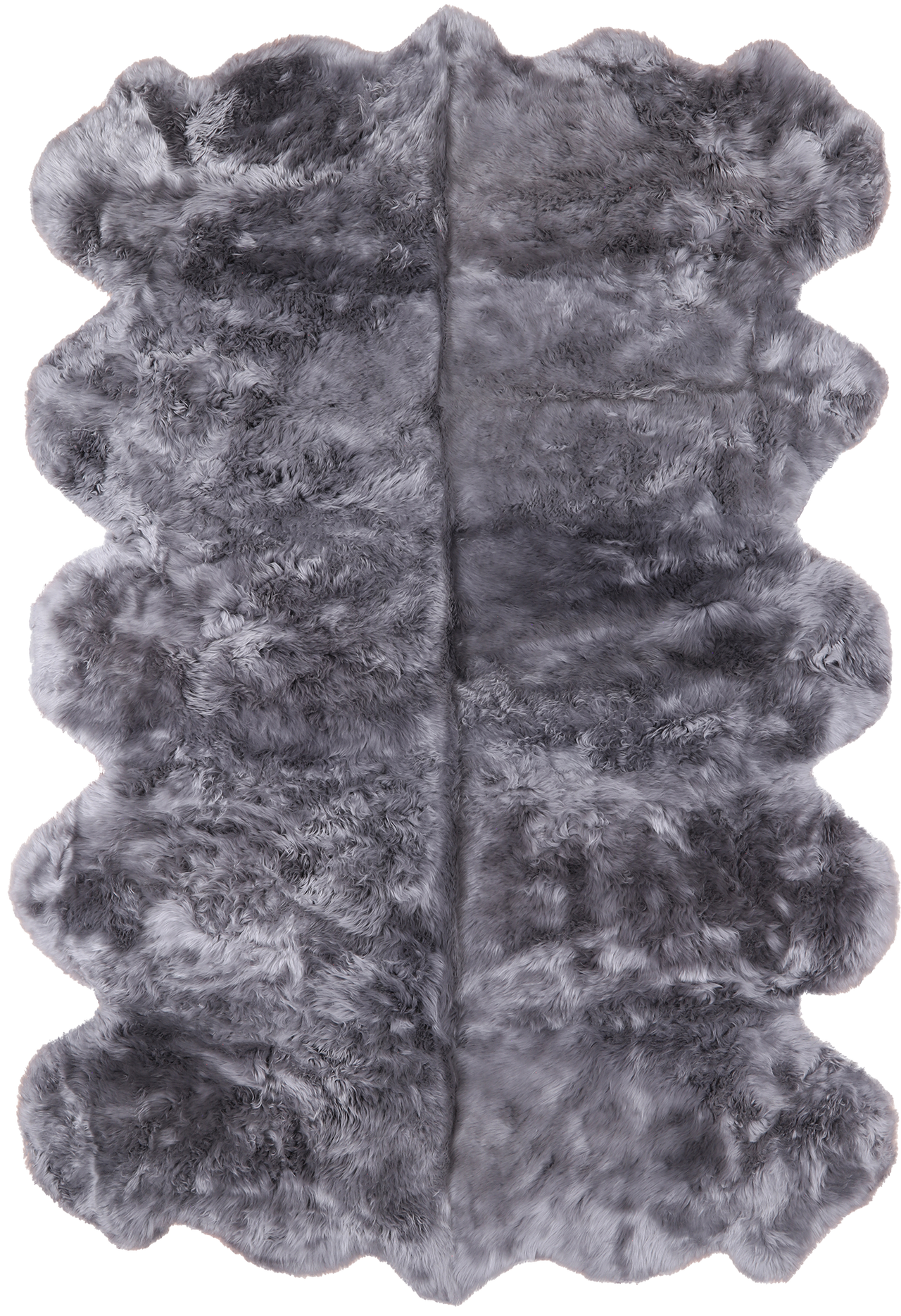 100% Natural New Zealand Sheepskin Grey 6' 0" x 9' 0"