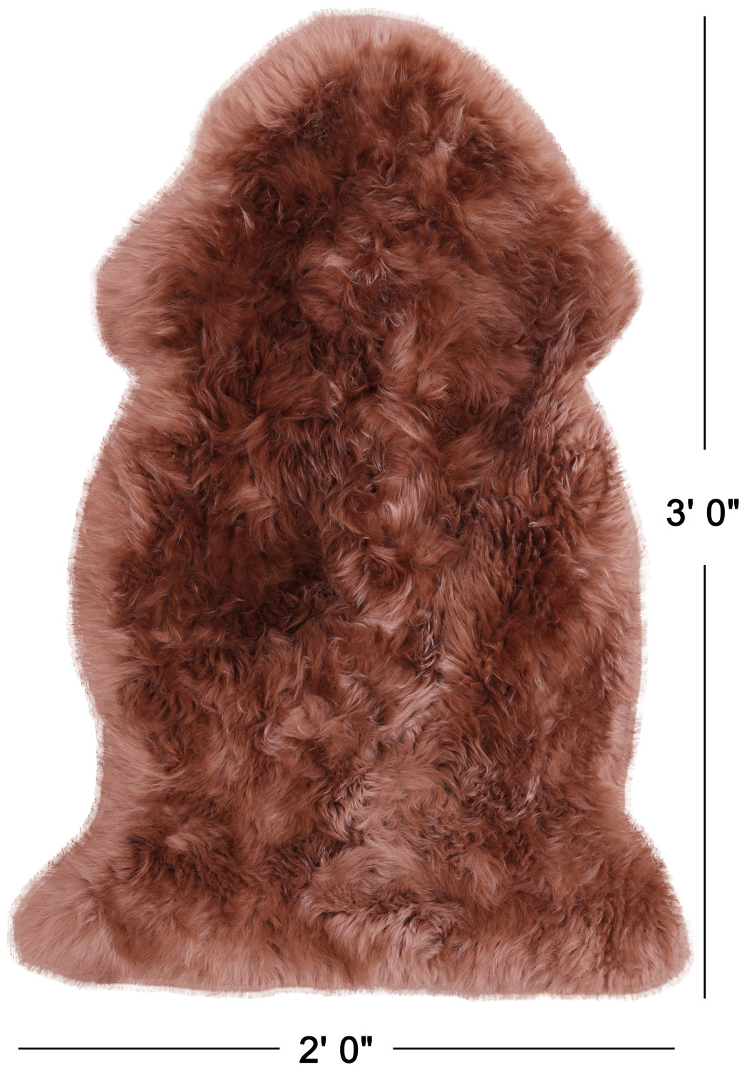 100% Natural New Zealand Sheepskin Toffee 2' 0" x 3' 0"
