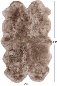 Thumbnail for 100% Natural New Zealand Sheepskin Taupe 4' 0