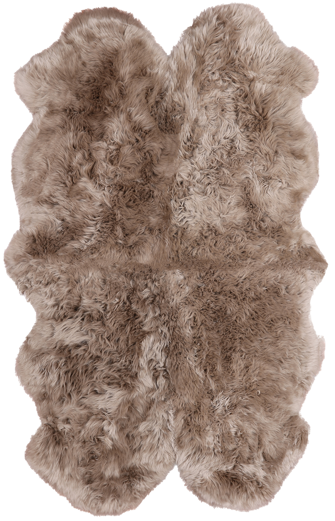 100% Natural New Zealand Sheepskin Taupe 4' 0" x 6' 0"