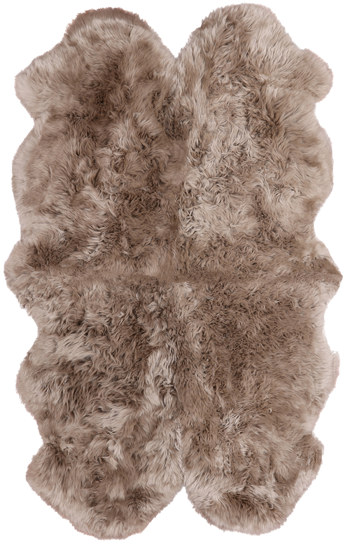 100% Natural New Zealand Sheepskin Taupe 4' 0