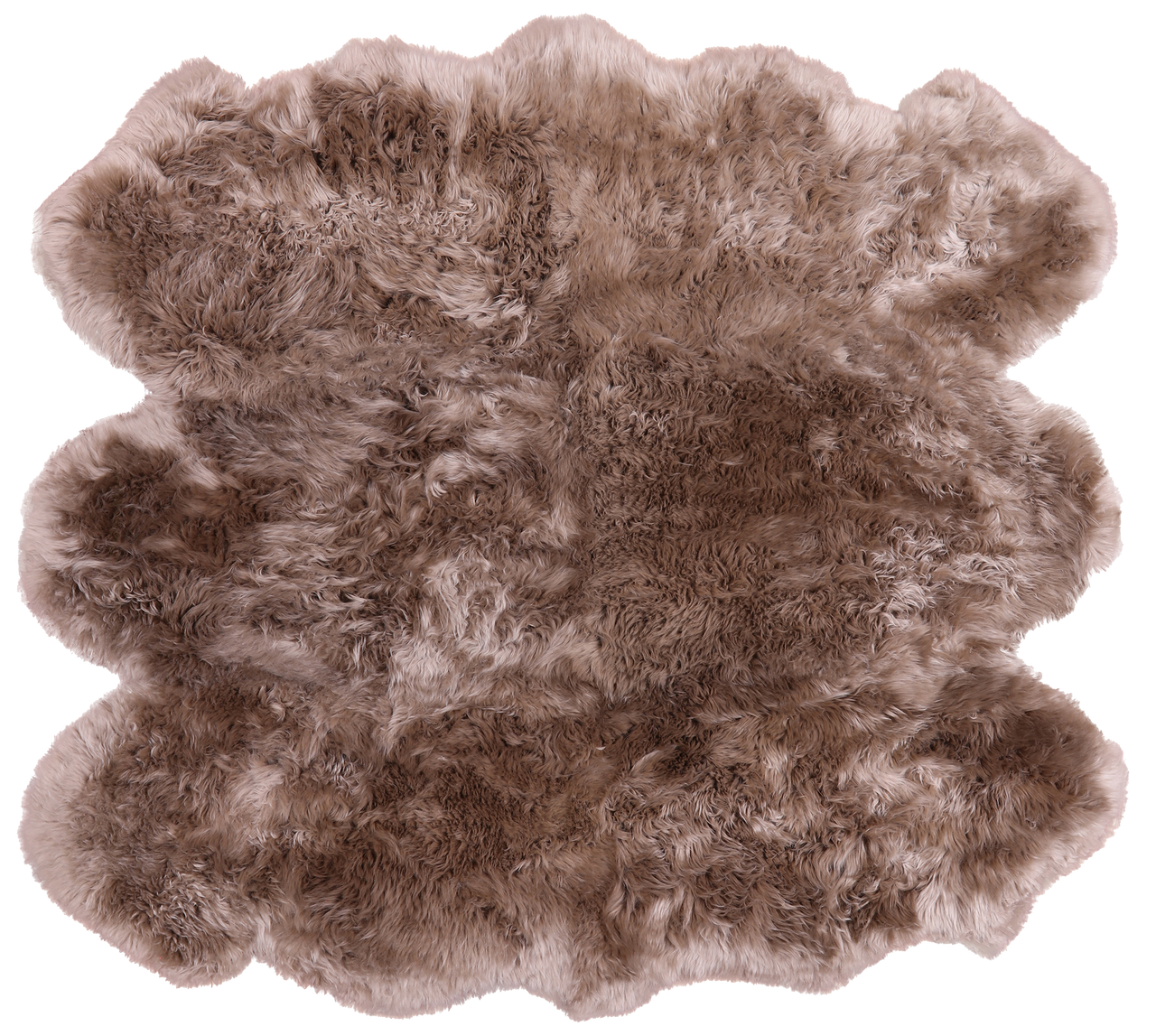 100% Natural New Zealand Sheepskin Taupe 5' 0" x 6' 0"