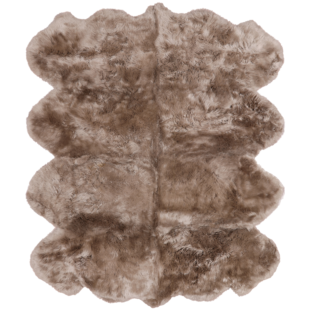 100% Natural New Zealand Sheepskin Taupe 6' 0" x 7' 0"