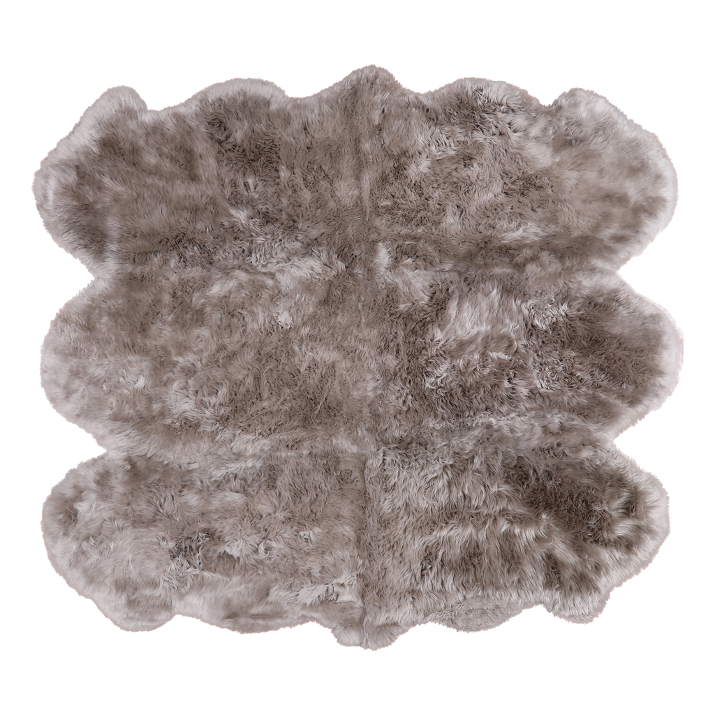 100% Natural New Zealand Sheepskin Dark Beige 5' 0" x 6' 0"