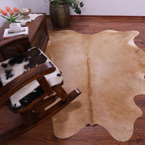 Light Brown Natural Cowhide Rug