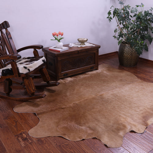 Light Brown Natural Cowhide Rug
