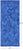 Blue Patchwork Natural Cowhide Runner Rug - 4' 0" x 10' 0"