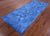 Blue Patchwork Natural Cowhide Runner Rug - 4' 0" x 10' 0"