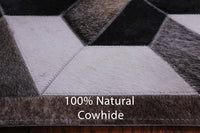 Thumbnail for Black & White Patchwork Cowhide Rug - 5' 0