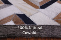 Thumbnail for Ivory Patchwork Cowhide Rug - 5' 0