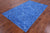 Blue Patchwork Cowhide Rug - 5' 0" x 8' 0"