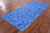 Blue Patchwork Cowhide Runner Rug - 4' 0" x 10' 0"