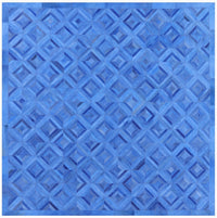 Thumbnail for Blue Square Patchwork Cowhide Rug - 8' 0