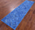 Blue Patchwork Cowhide Runner Rug - 2' 6" x 10' 0"