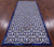 Blue & White Patchwork Cowhide Runner Rug - 4' 0" x 10' 0"