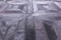 Thumbnail for Black Square Patchwork Cowhide Rug - 8' 0