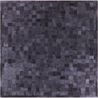 Thumbnail for Black Square Patchwork Cowhide Rug - 8' 0