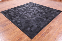 Thumbnail for Black Square Patchwork Cowhide Rug - 8' 0