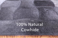 Thumbnail for Black Square Patchwork Cowhide Rug - 8' 0