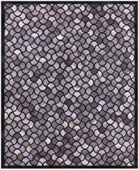 Thumbnail for Black & Grey Patchwork Cowhide Rug - 8' 0