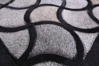 Thumbnail for Black & Grey Patchwork Cowhide Rug - 4' 0