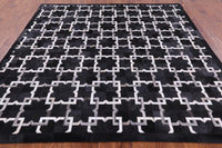 Thumbnail for Black Square Patchwork Cowhide Rug - 8' 0