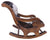 Hair-On Cowhide Wooden Handcrafted Rocking Chair