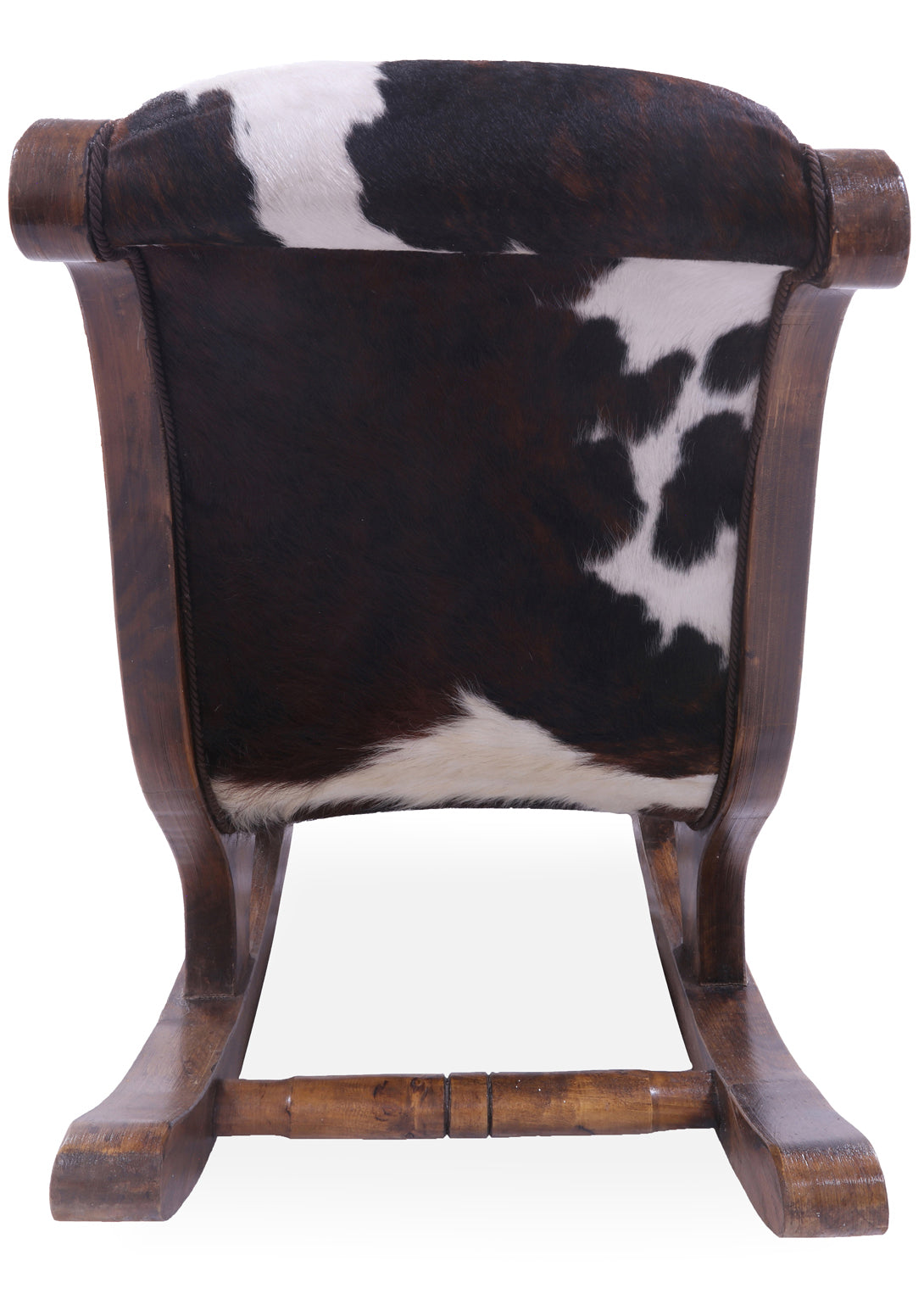 Hair-On Cowhide Wooden Handcrafted Rocking Chair