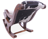 Thumbnail for Hair-On Cowhide Wooden Handcrafted Rocking Chair