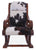 Hair-On Cowhide Wooden Handcrafted Rocking Chair