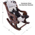 Hair-On Cowhide Wooden Handcrafted Rocking Chair