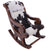 Hair-On Cowhide Wooden Handcrafted Rocking Chair