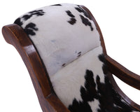 Thumbnail for Hair-On Cowhide Wooden Handcrafted Rocking Chair