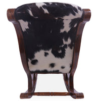 Thumbnail for Hair-On Cowhide Wooden Handcrafted Rocking Chair