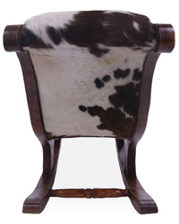 Thumbnail for Hair-On Cowhide Wooden Handcrafted Rocking Chair