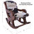 Hair-On Cowhide Wooden Handcrafted Rocking Chair