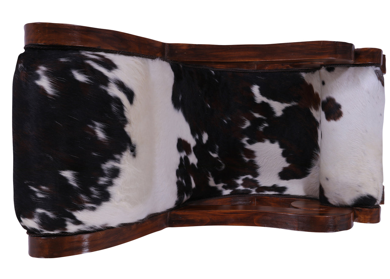 Hair-On Cowhide Wooden Handcrafted Rocking Chair