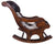 Hair-On Cowhide Wooden Handcrafted Rocking Chair