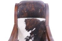 Thumbnail for Hair-On Cowhide Wooden Handcrafted Rocking Chair